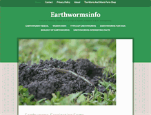 Tablet Screenshot of earthwormsinfo.com